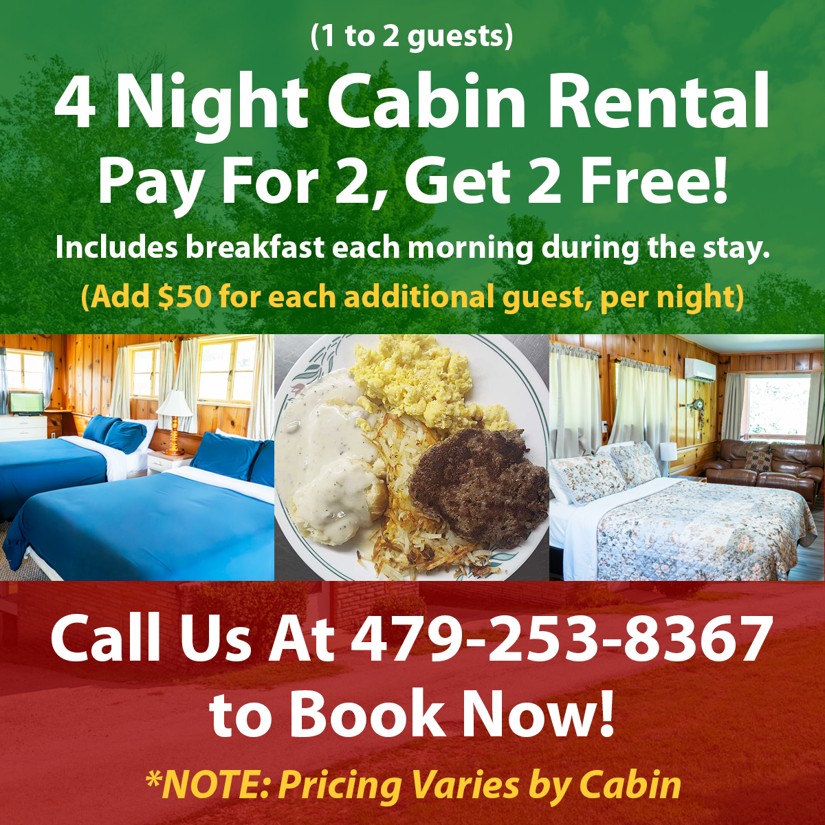 Riverview Resort Cabin Rental Special