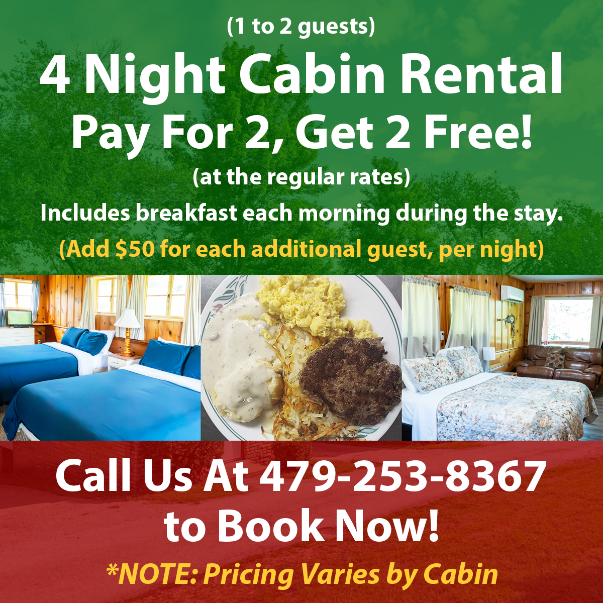 Riverview Resort Cabin Rental Special